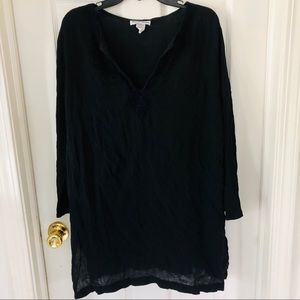 JORDAN TAYLOR Light weight cotton black swimsuit cover up size medium